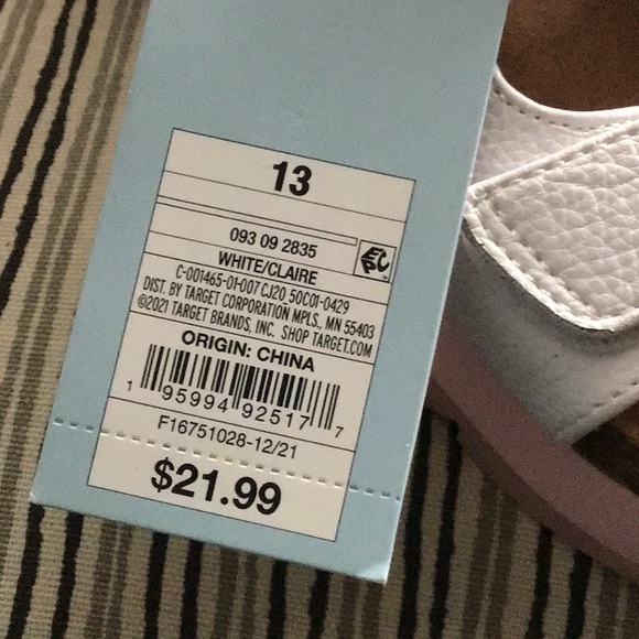 Girls' Claire Slip-On Footbed Sandals - Cat & Jack White 1 - Picture 7 of 7